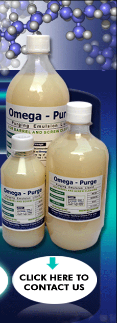 Omega Purging Emulsion Liquid - Liquid Purging COmpound for screws and barrel cleaning