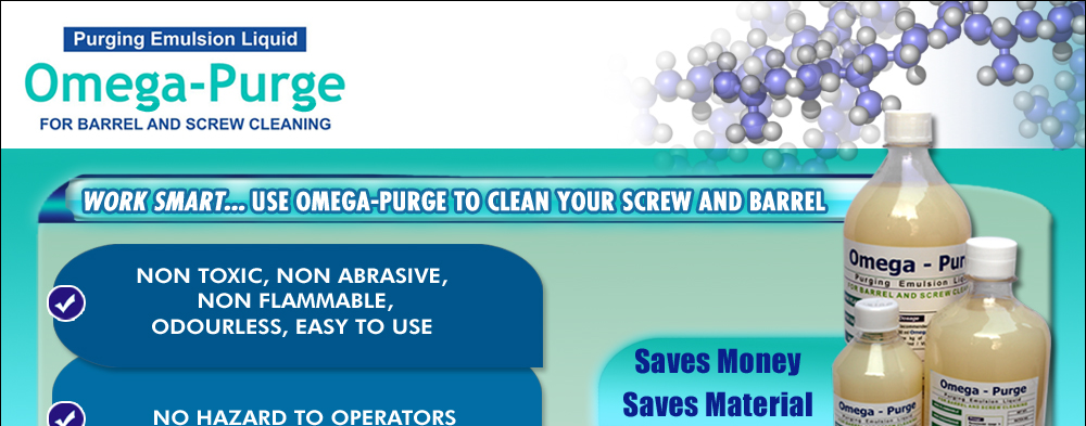 Omega-purge for Barrel and Screw Cleaning